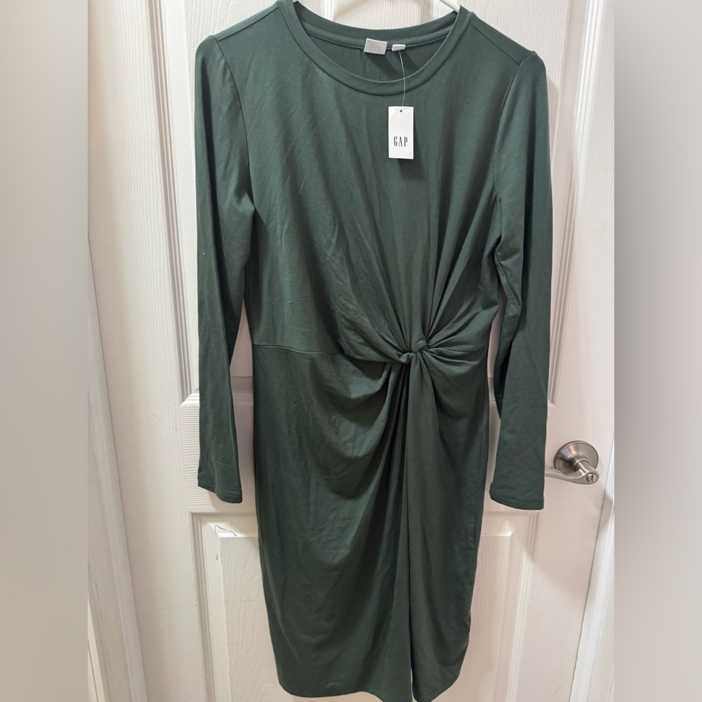 Gap Softspun Twist-Knot Midi Dress Size MP